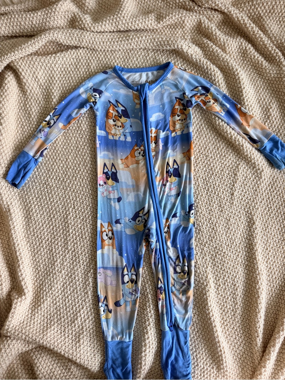 💙 Little Sleepies x Bluey Lunaluxe® Bamboo Convertible Zip Pajamas | 6-12M